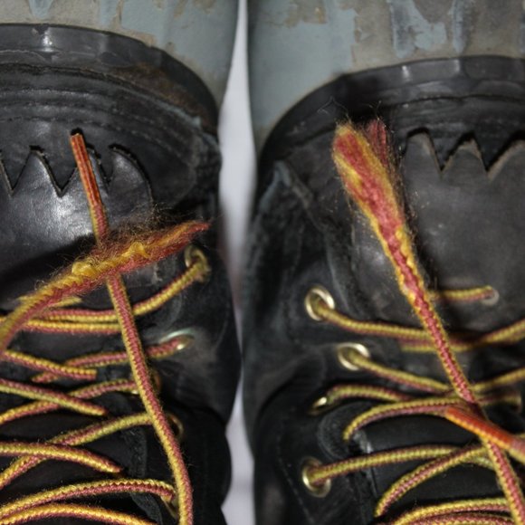 White's 14" Gray Black Elk Guide Pac Boots Leather Insulated Men's 6 Women's 8 - Picture 12 of 14